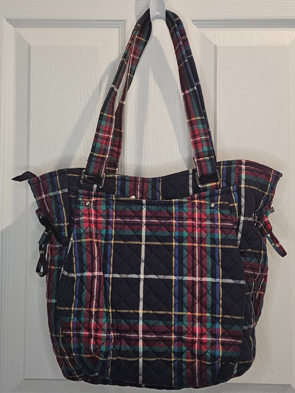 NWT Vera Bradley Glenna Satchel Tartan Plaid Tote Shoulder Purse Bag Large
